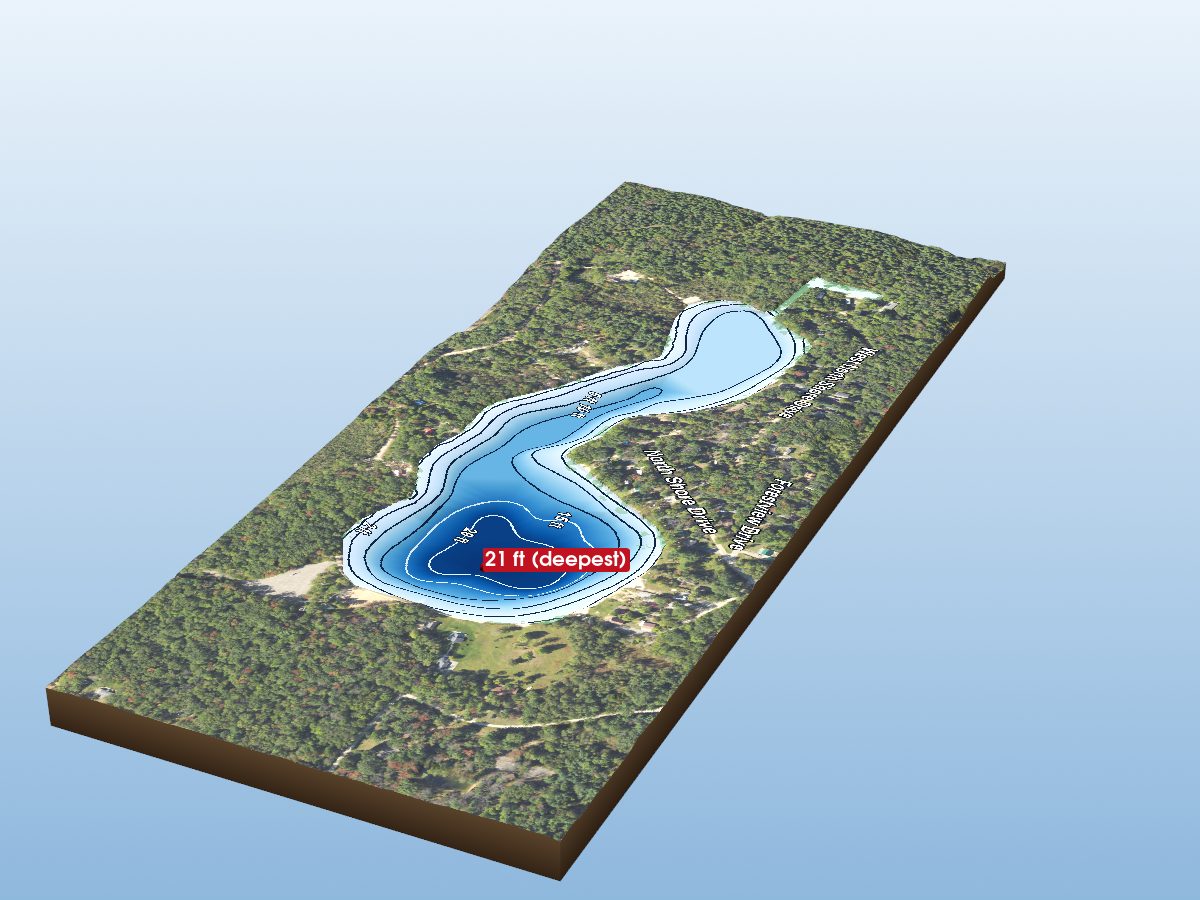 Depth map of Elbow Lake