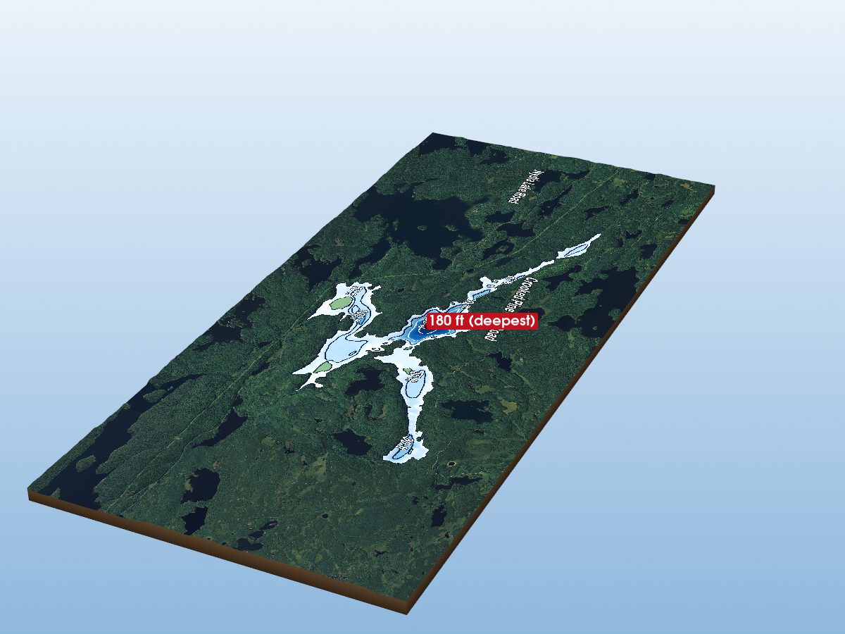 Depth map of Elbow Lake