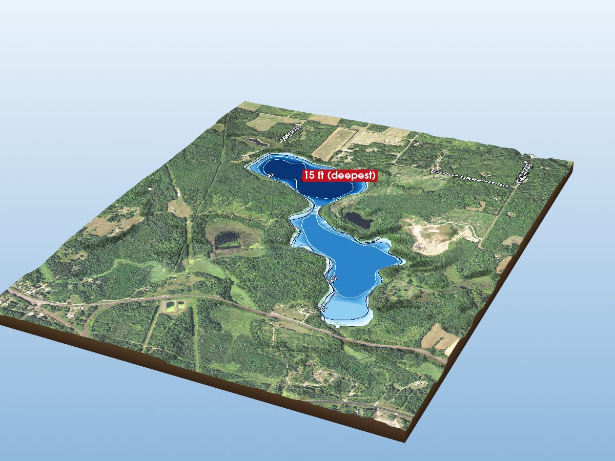 Depth map of Elbow Lake