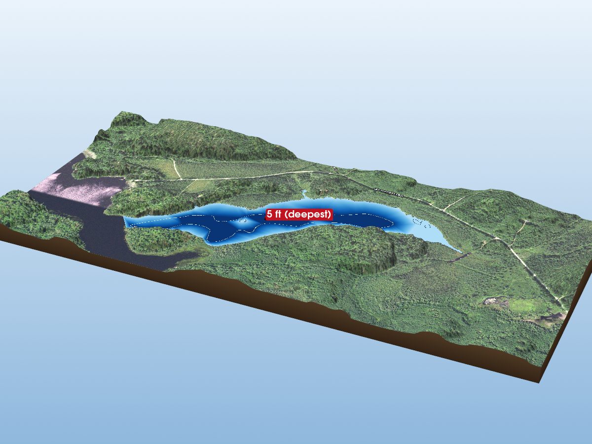Depth map of Elbow Lake