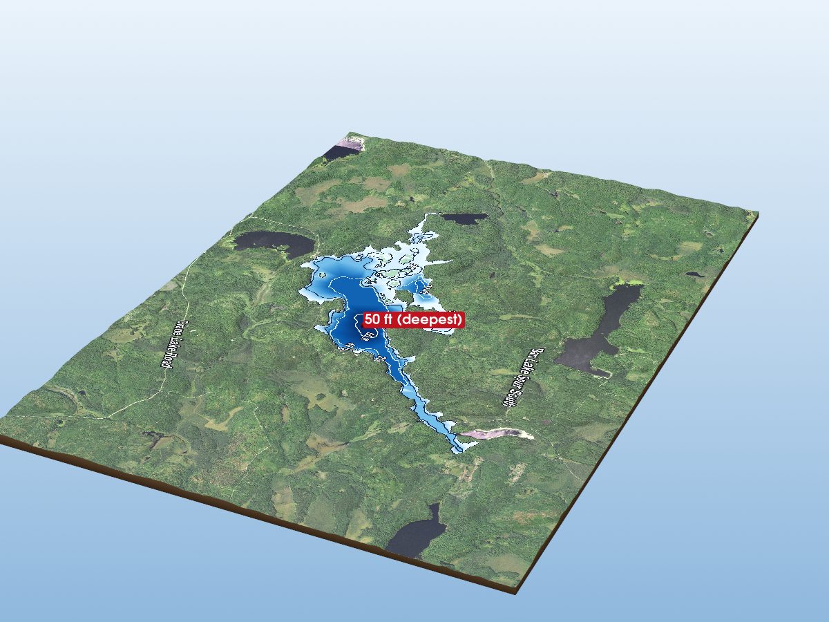 Depth map of Elbow Lake