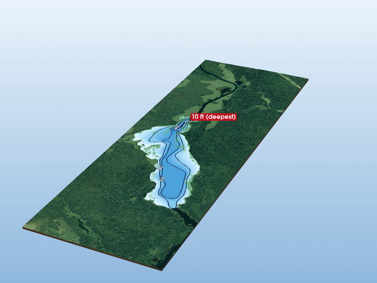 Depth map of Eleanor Lake