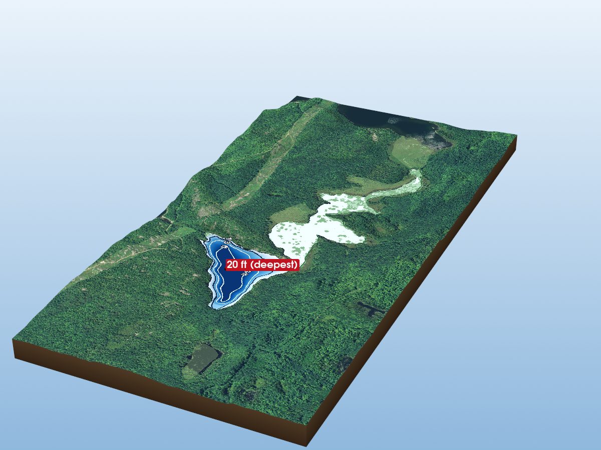 Depth map of Elephant Lake
