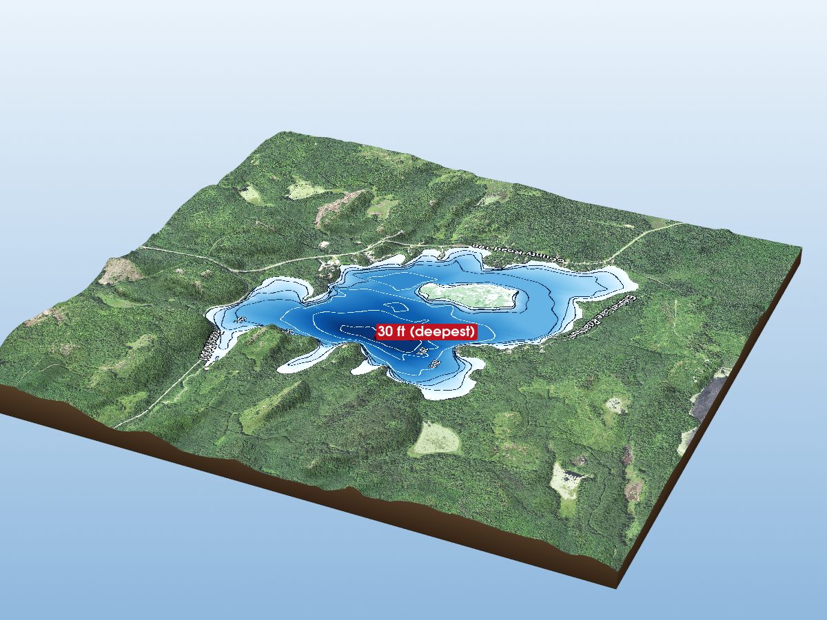Depth map of Elephant Lake