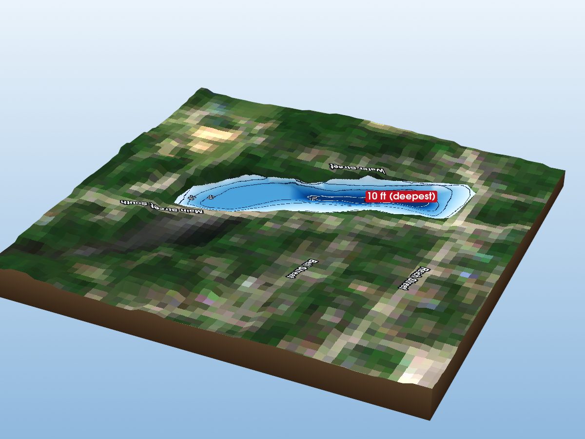 Depth map of Elgin Pond