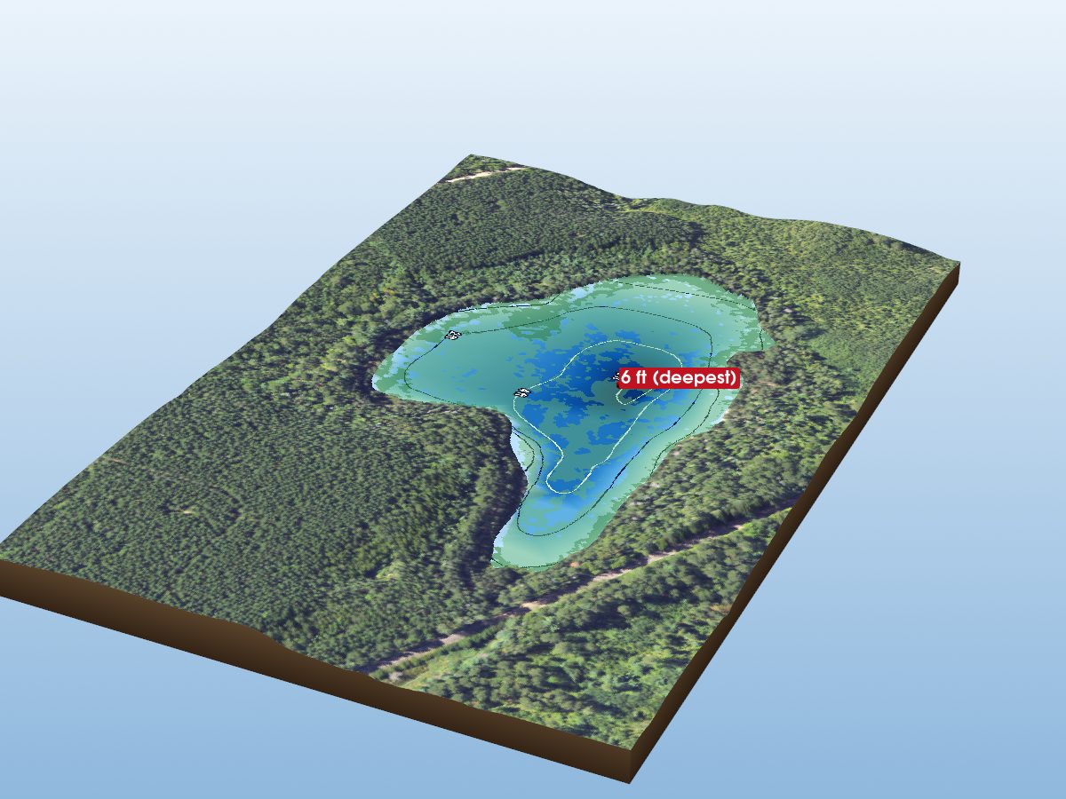 Depth map of Elginor Lake