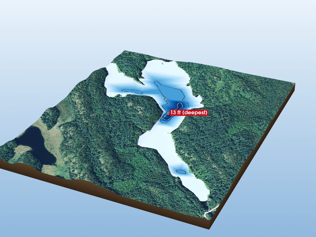 Depth map of Eliza Lake
