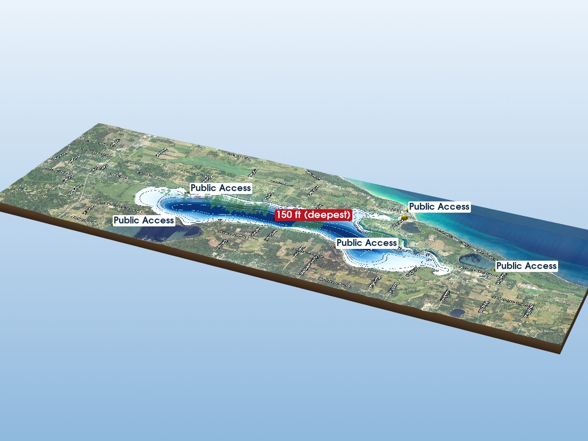 Depth map of Elk Lake