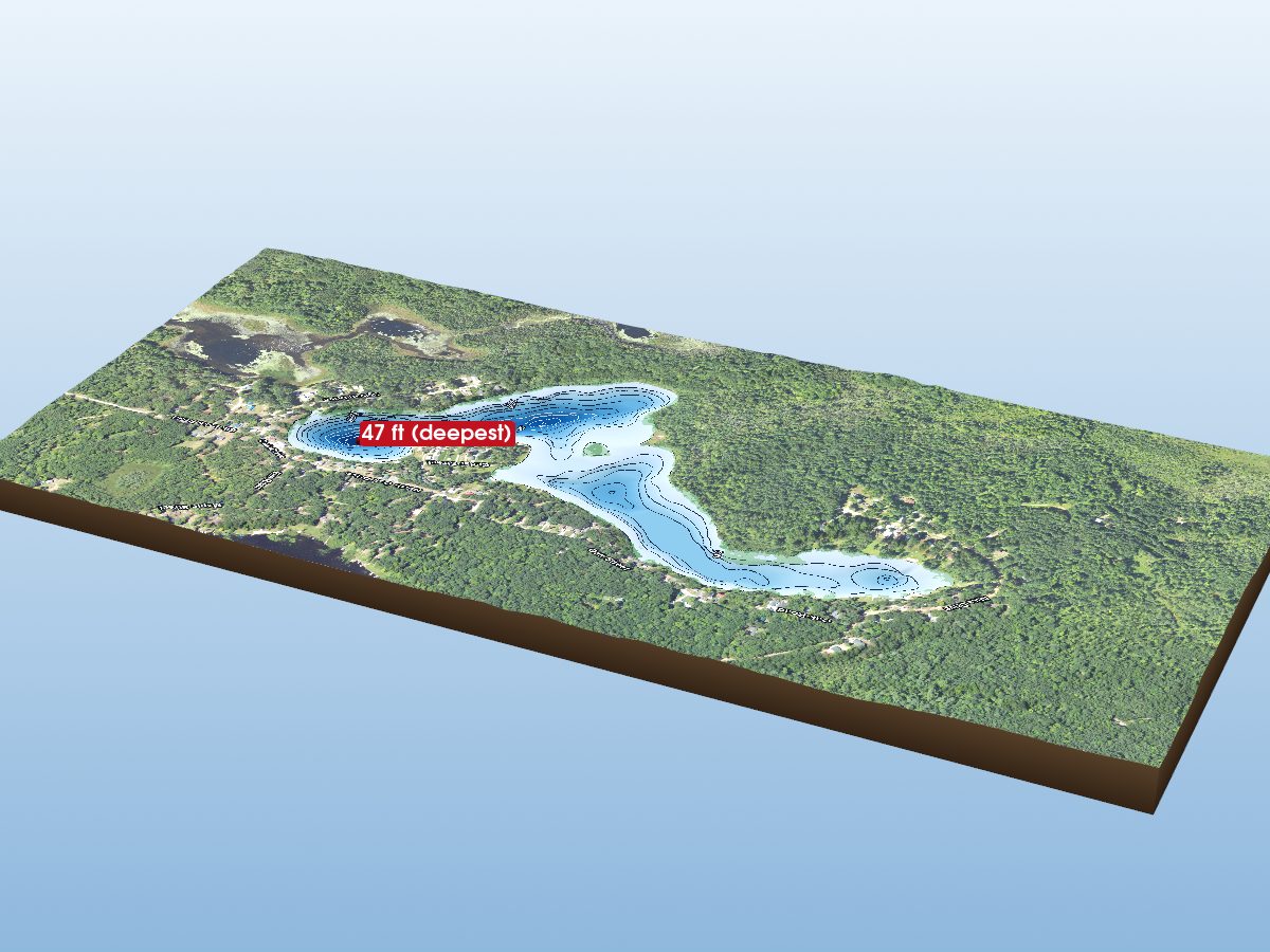 Depth map of Elk Lake