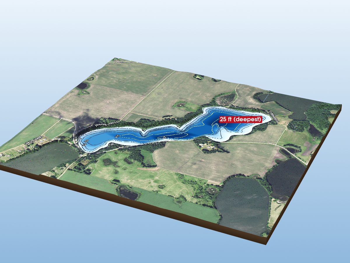 Depth map of Elk Lake