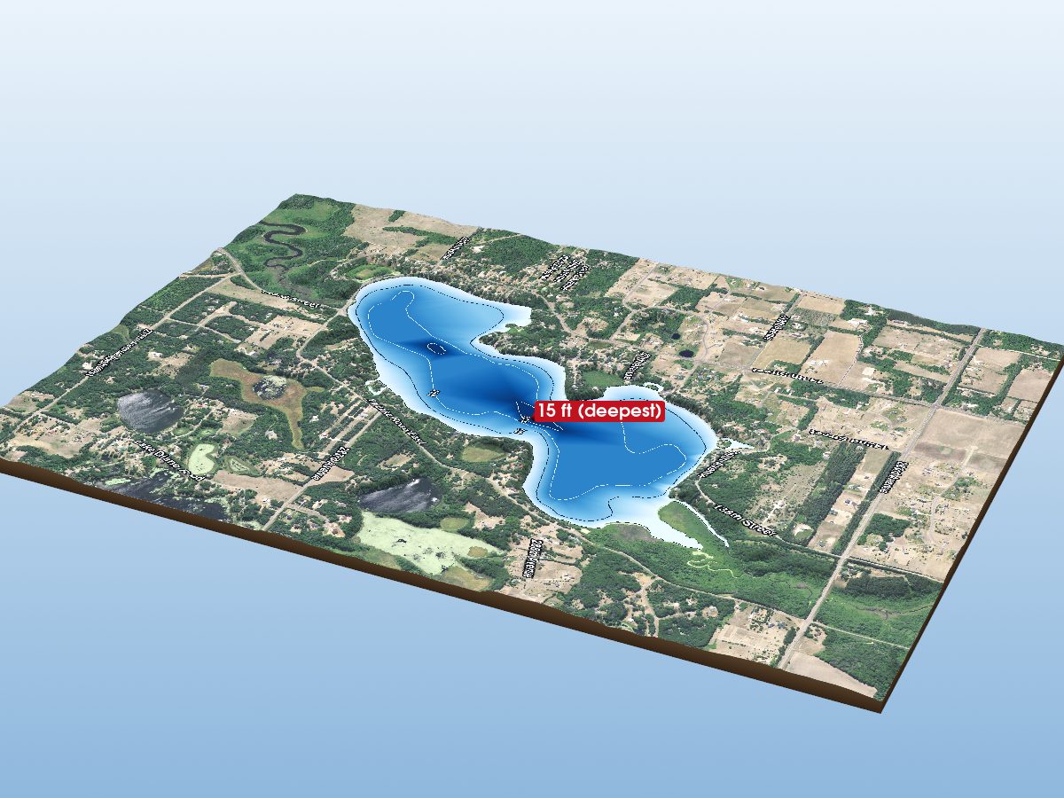 Depth map of Elk Lake