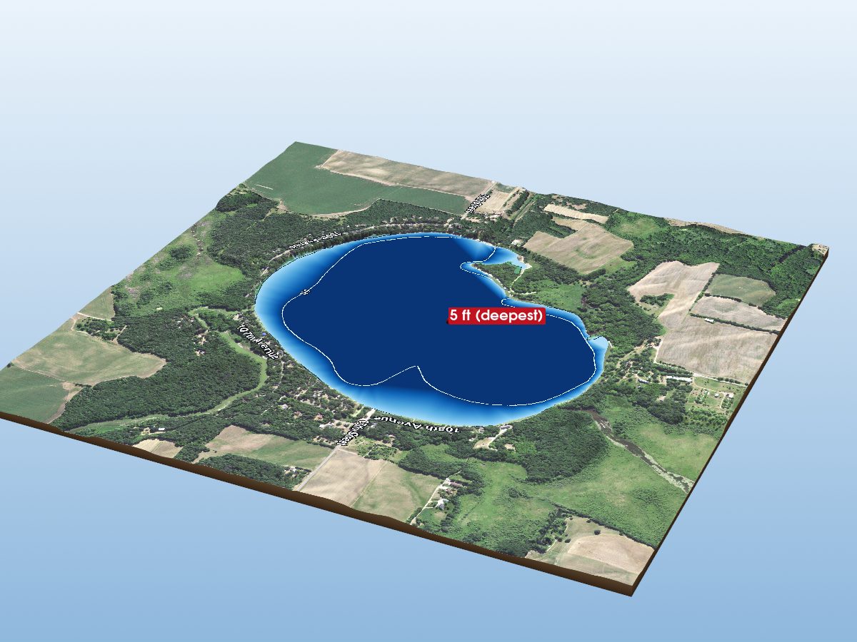 Depth map of Elk Lake