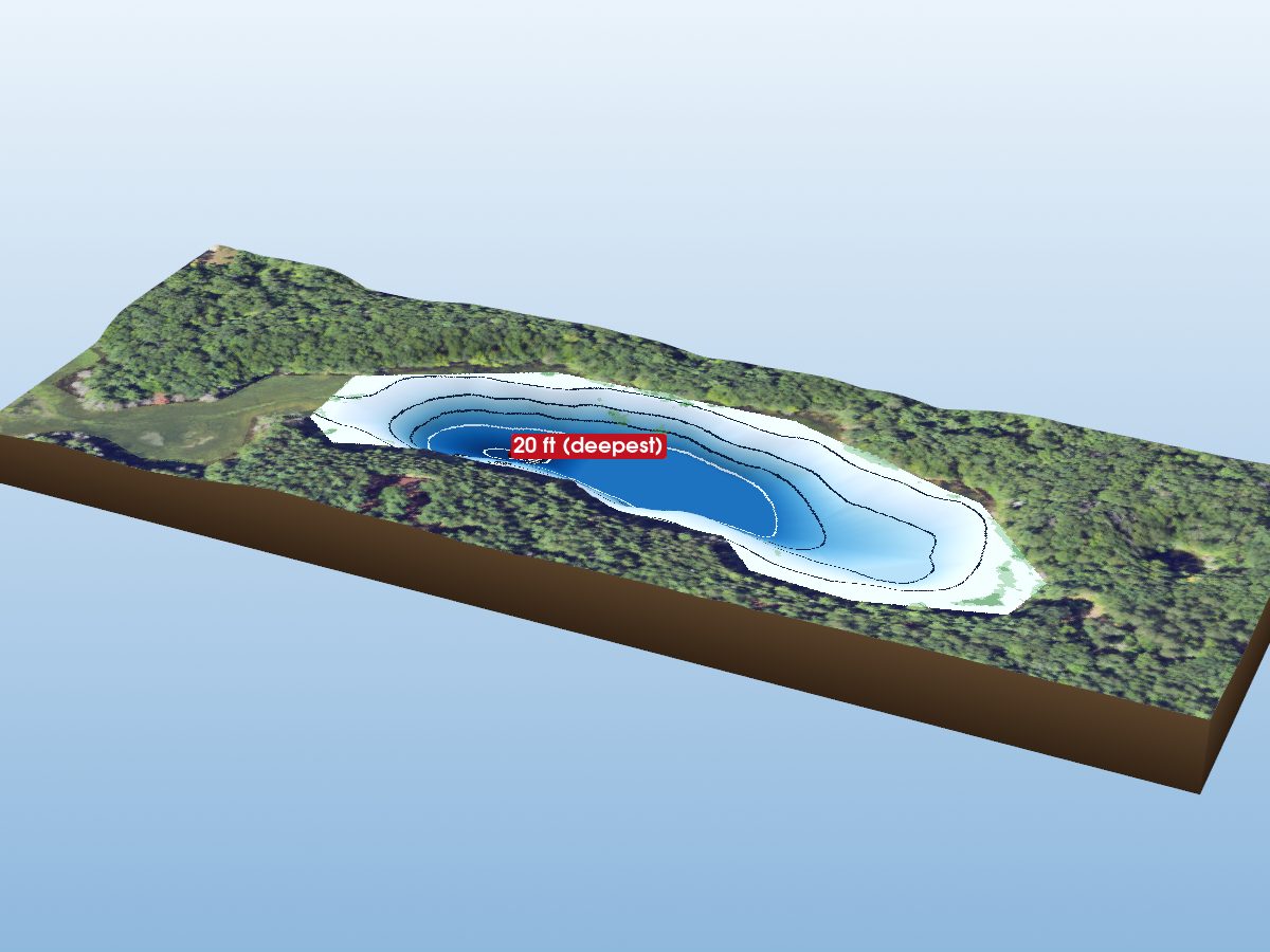 Depth map of Ell Lake
