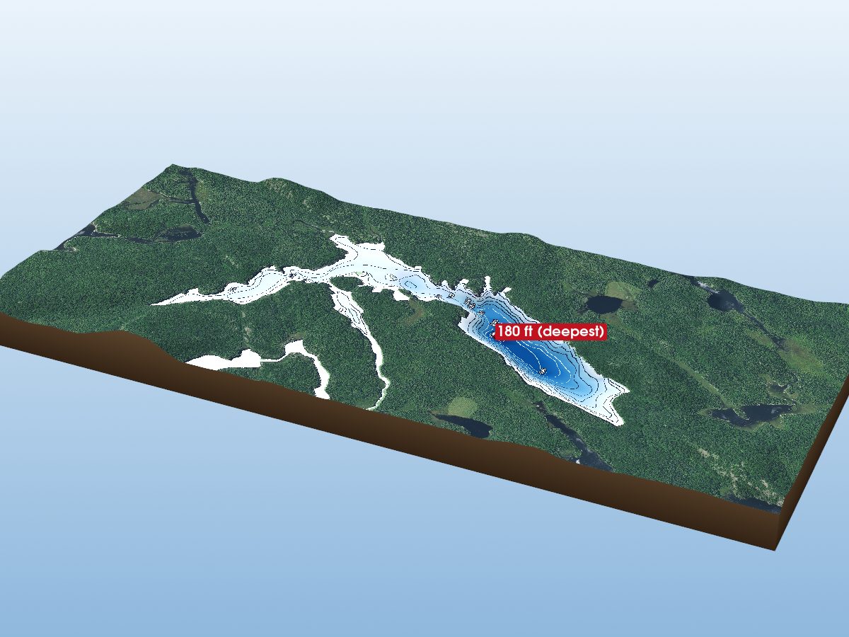 Depth map of Ellen Lake