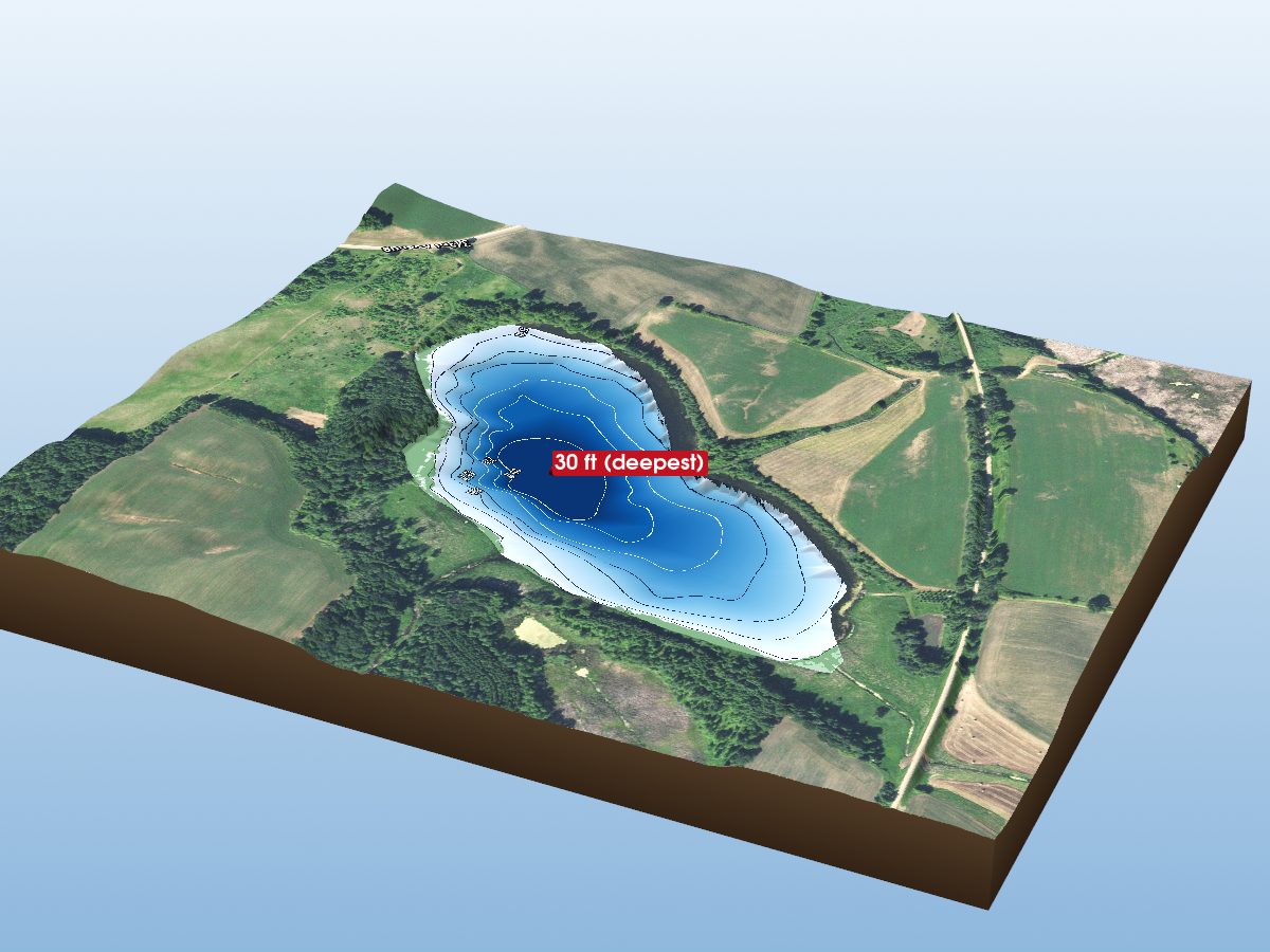 Depth map of Ellering Lake