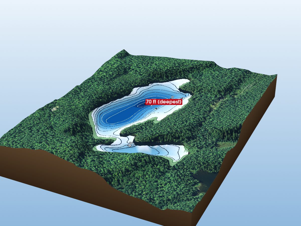 Depth map of Ellisam Lake