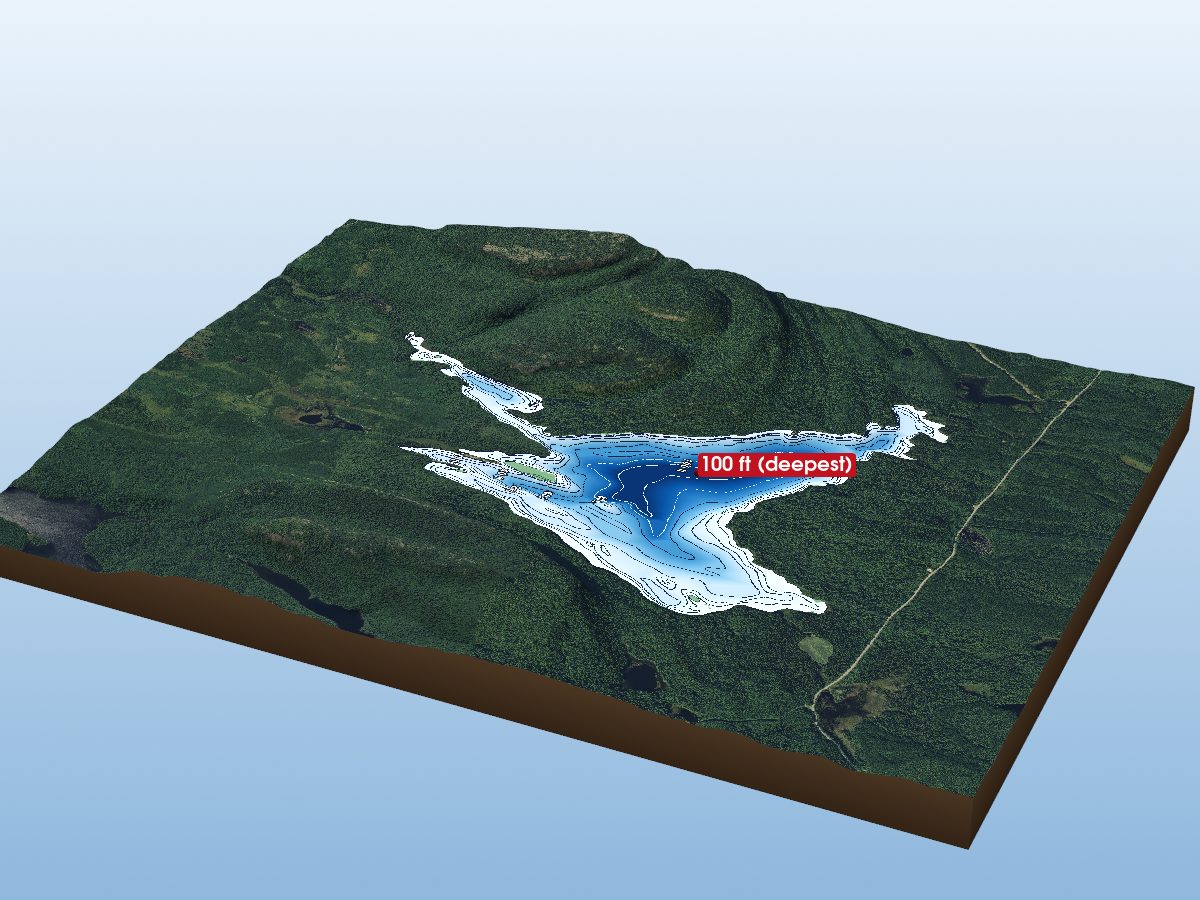 Depth map of Elmer Lake