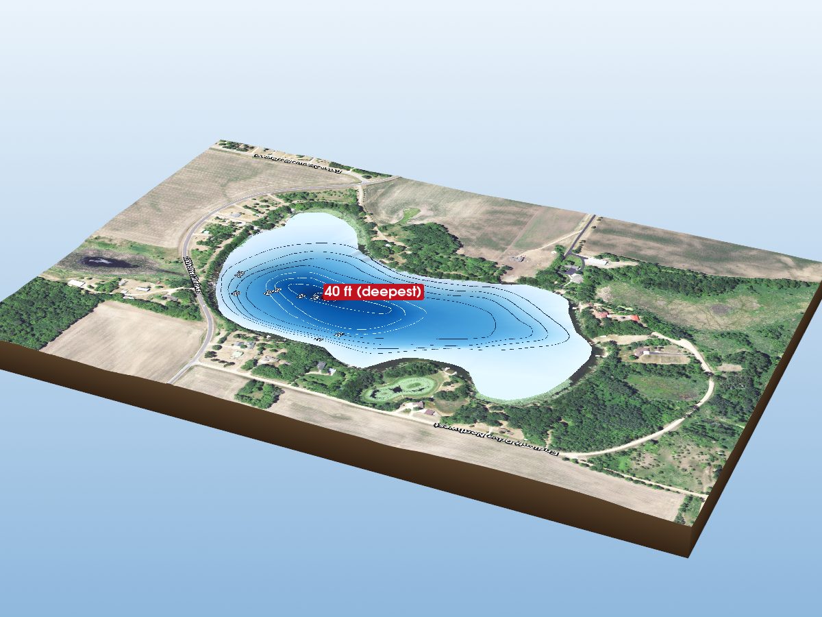 Depth map of Ember Lake