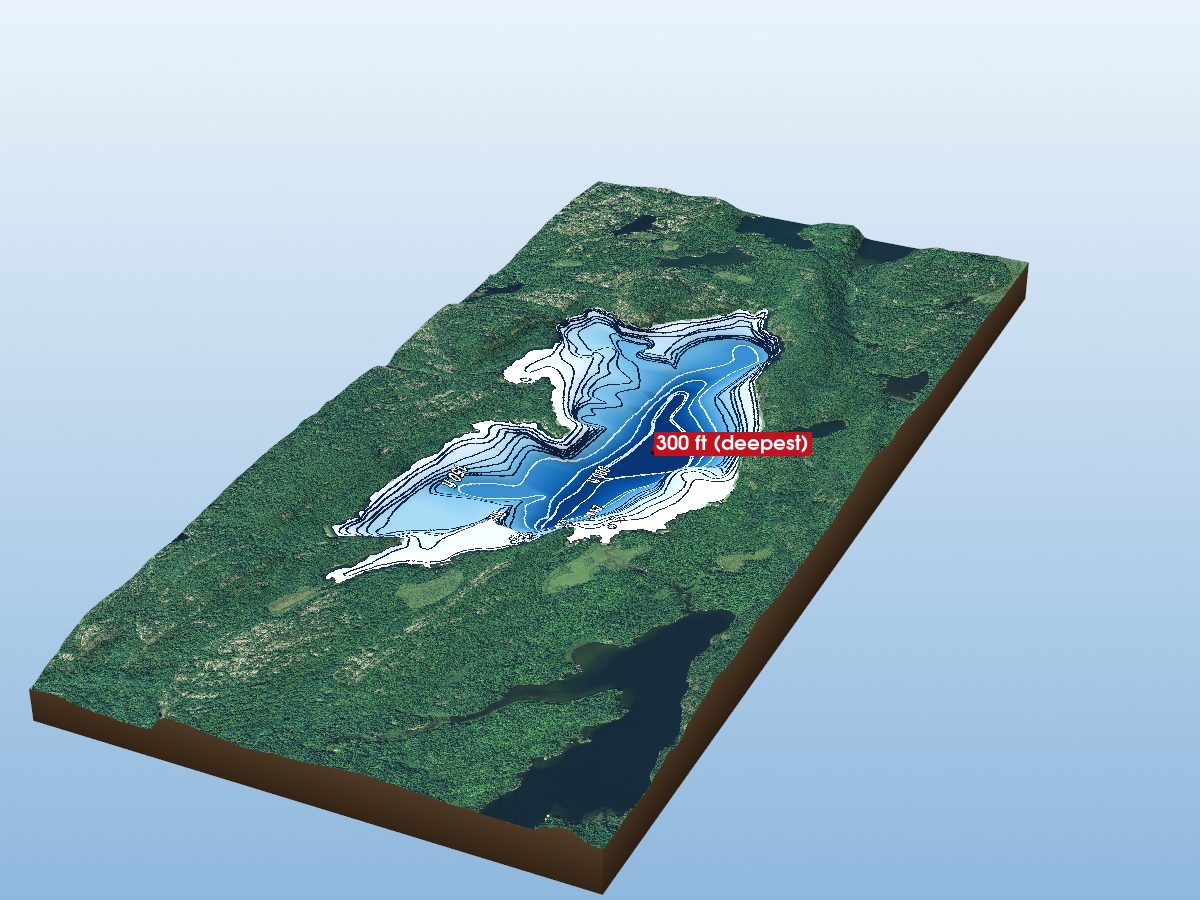 Depth map of Emerald Lake