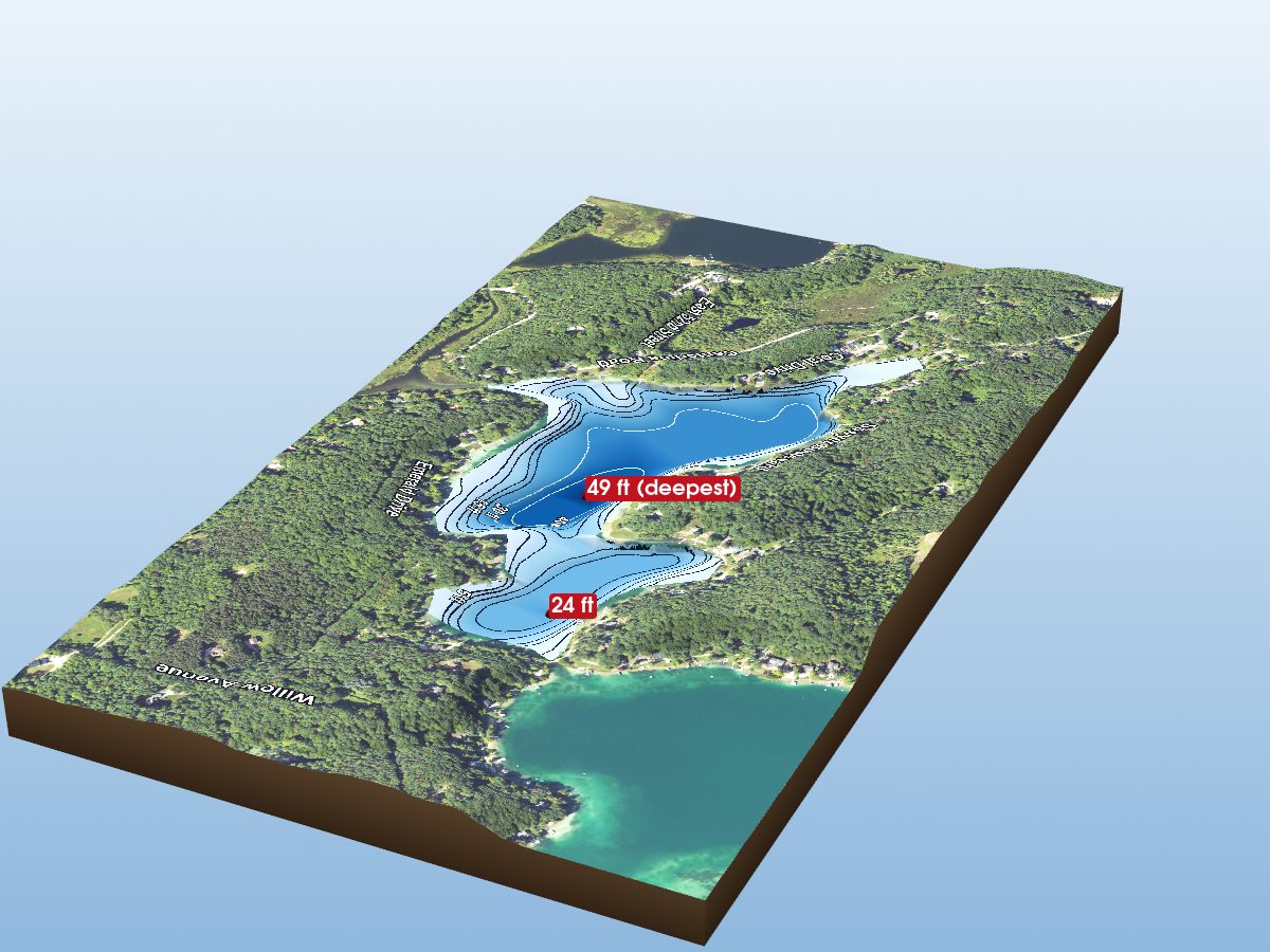 Depth map of Emerald Lake