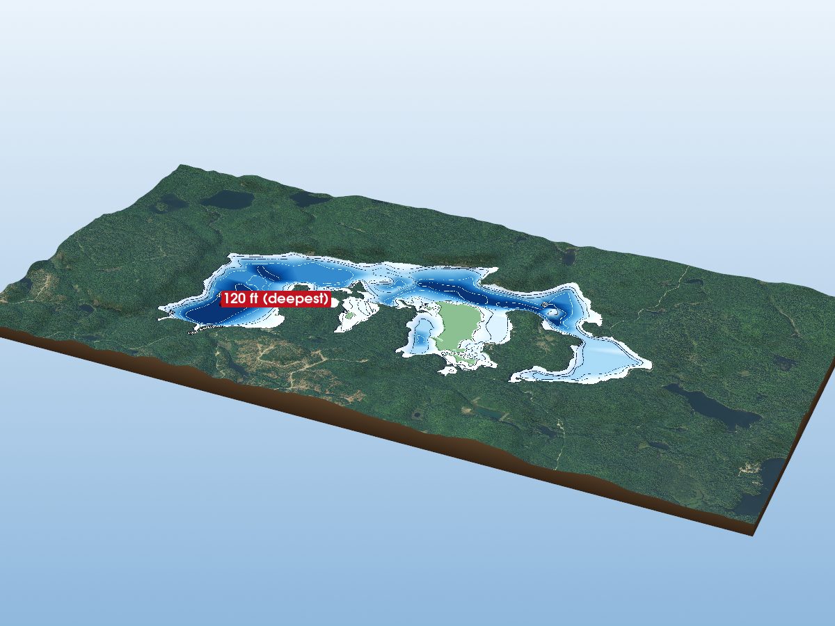 Depth map of Emerald Lake