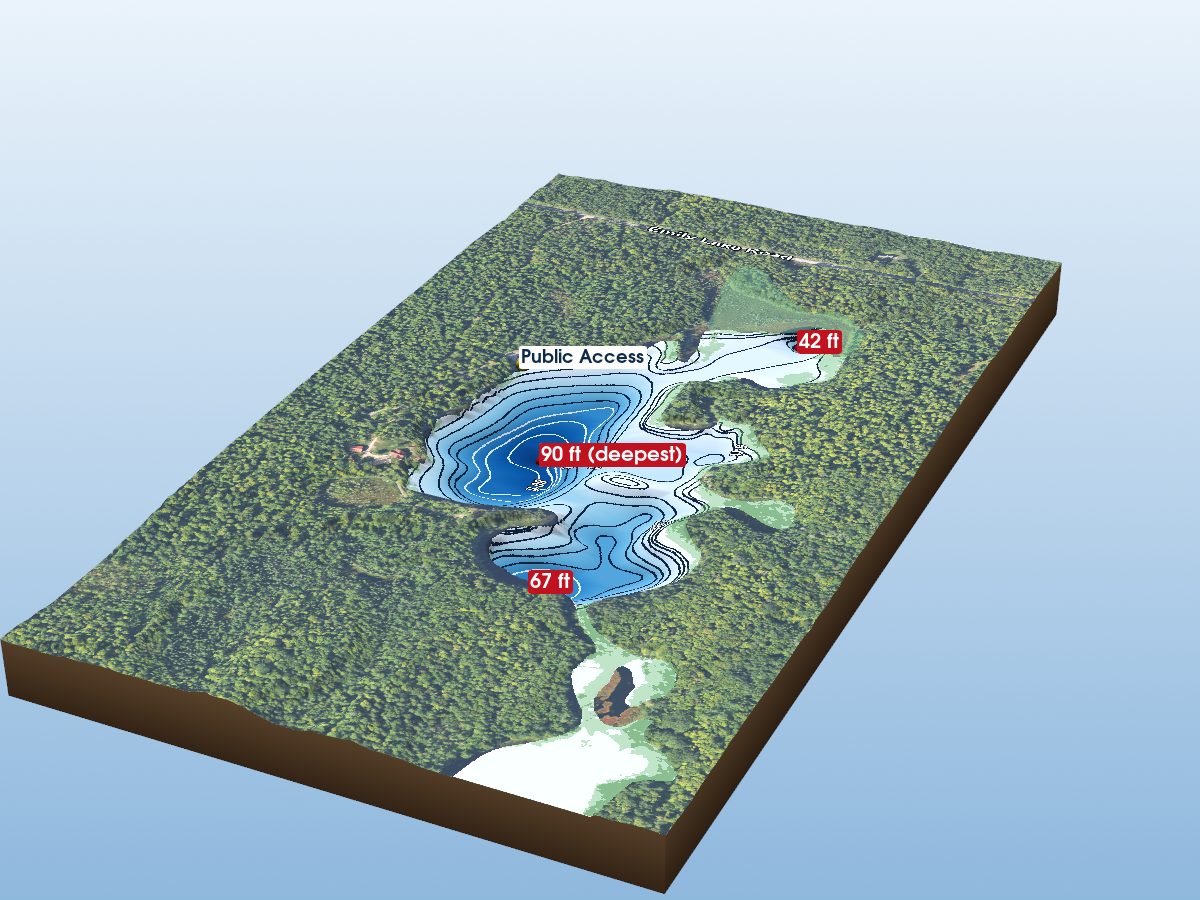 3D depth map of Emily Lake