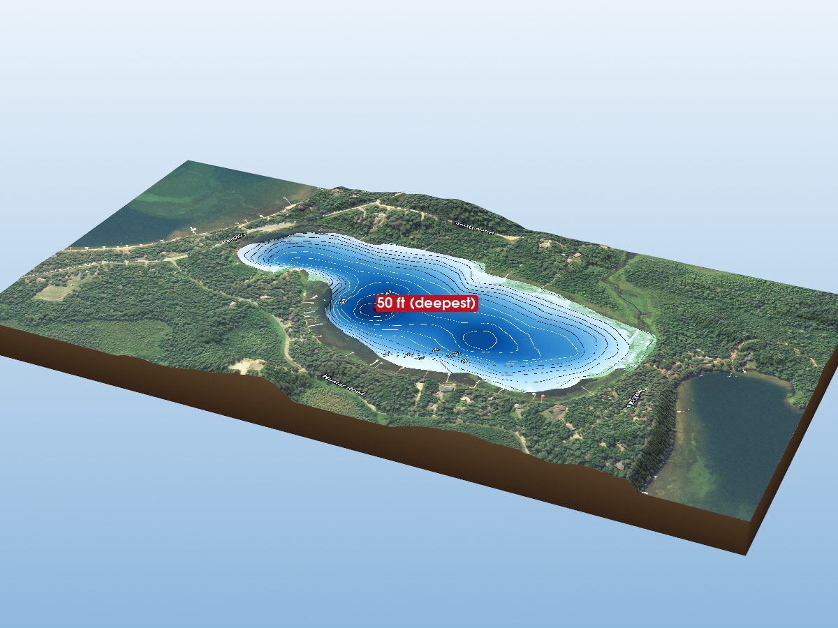 Depth map of Emma Lake