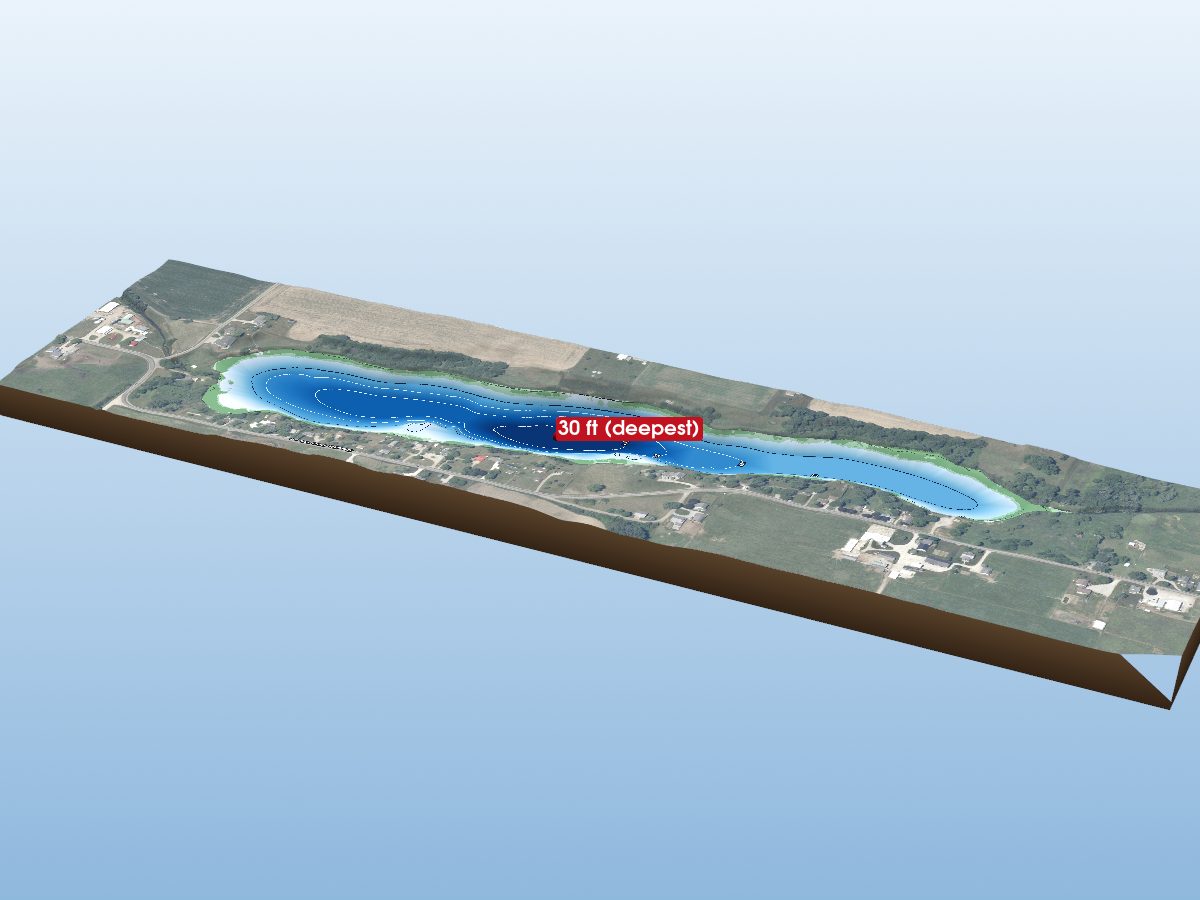 Depth map of Emma Lake