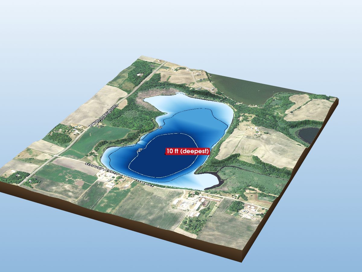 Depth map of Emma Lake