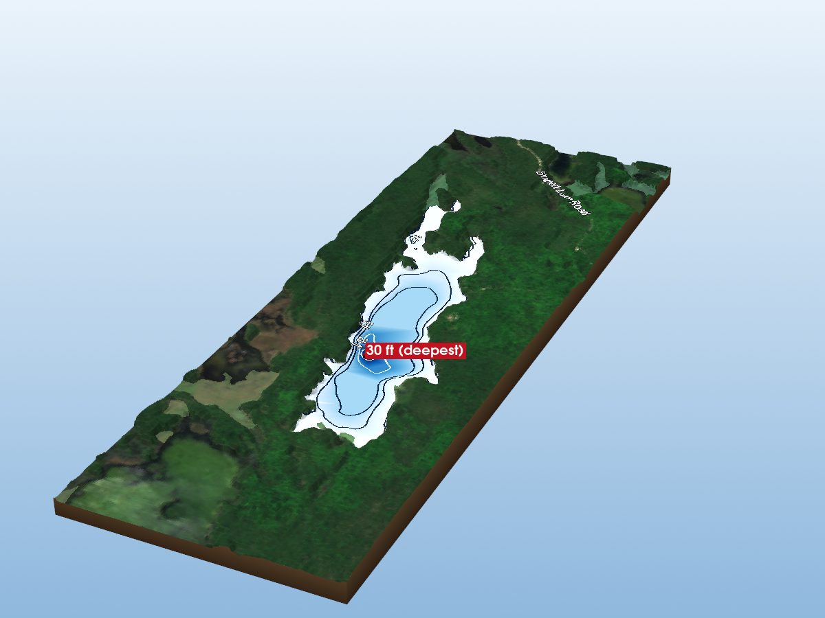 Depth map of Emmett Lake