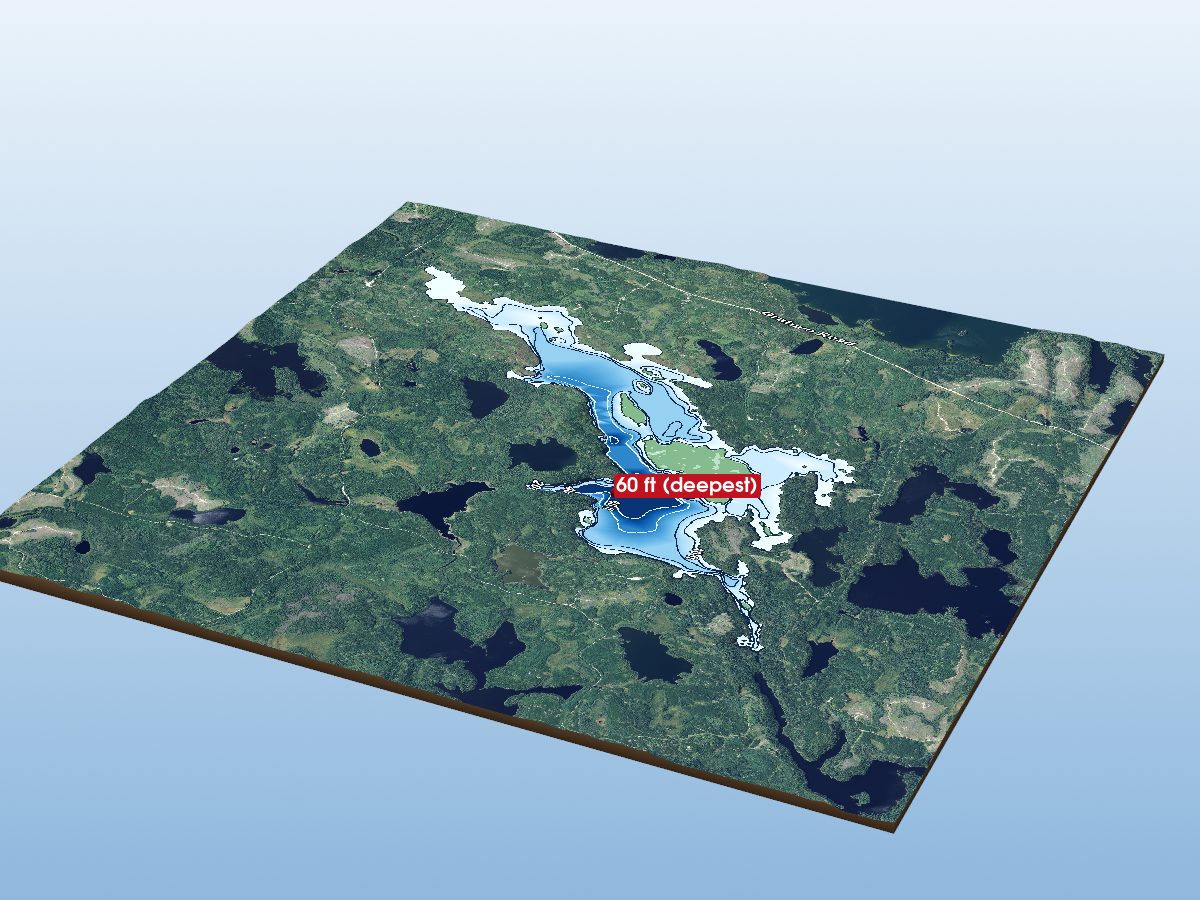 Depth map of Empire Lake