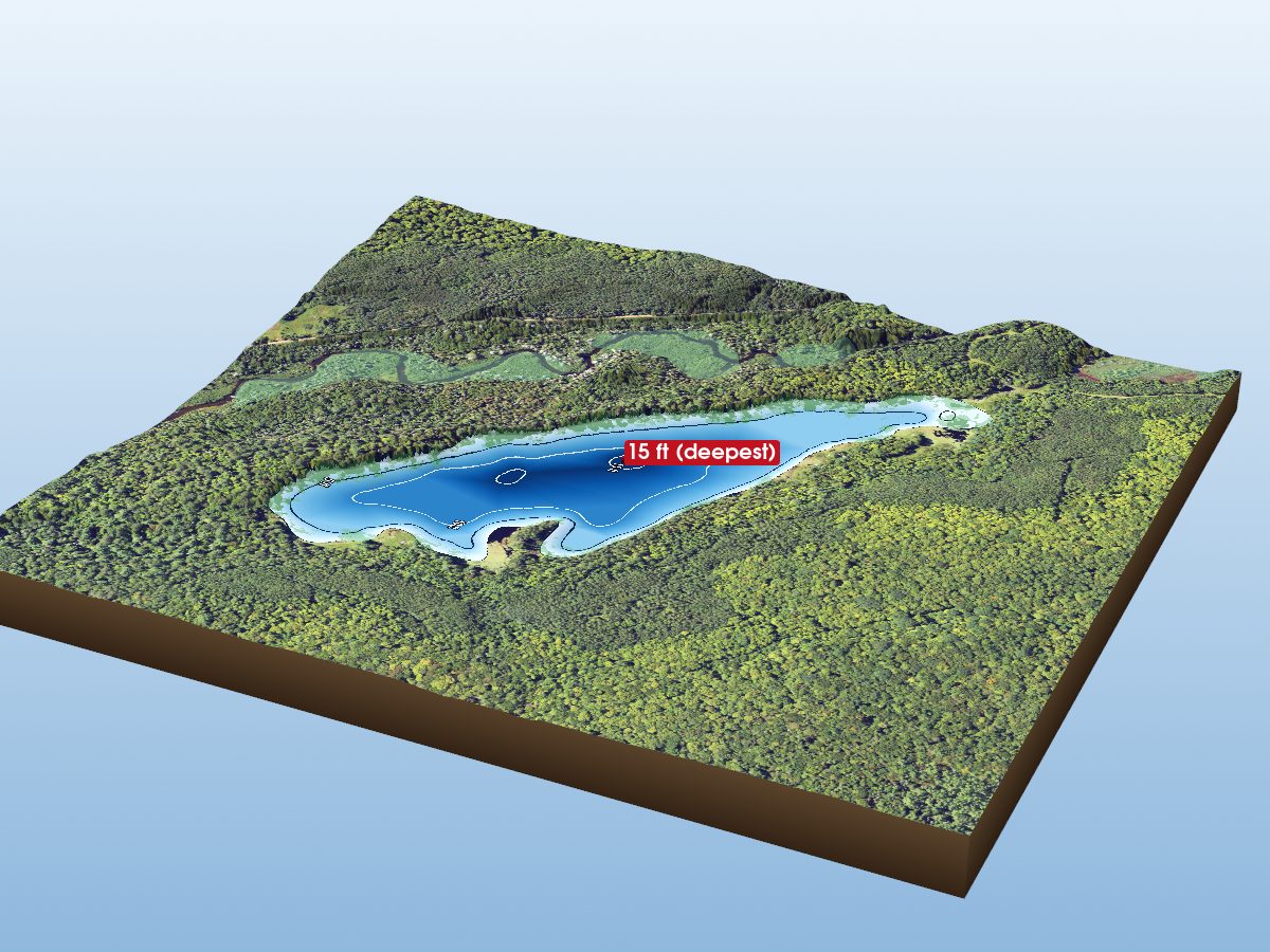 Depth map of Englesby Lake