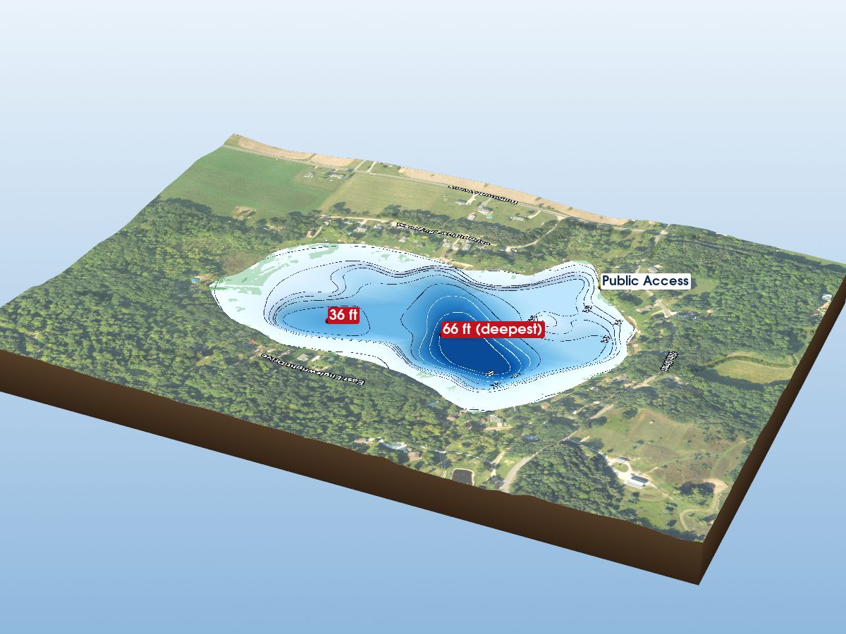 Depth map of Englewright Lake
