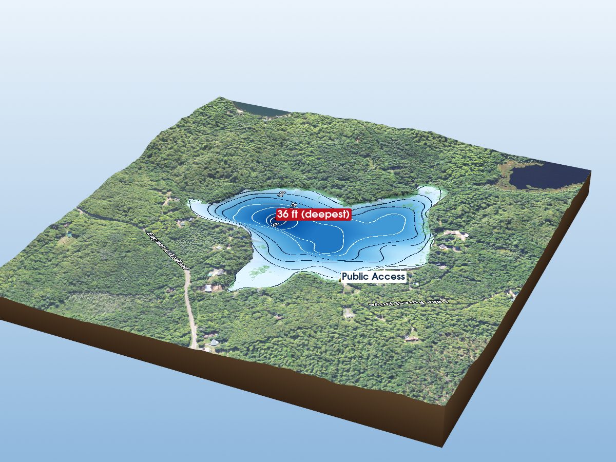 Depth map of Engman Lake