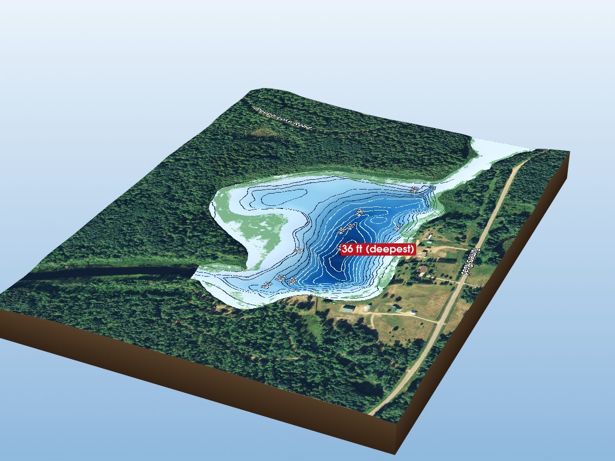 Depth map of Enos Bay