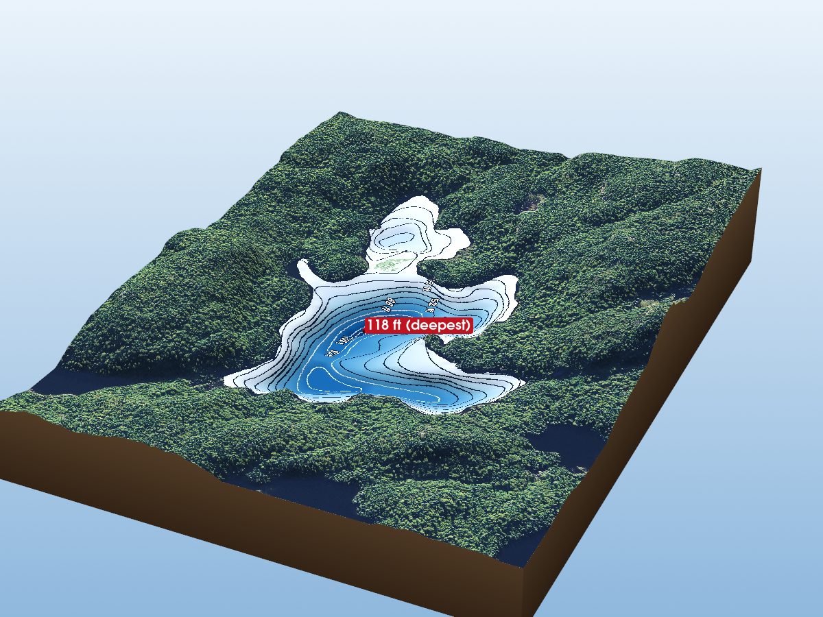 Depth map of Eric Lake