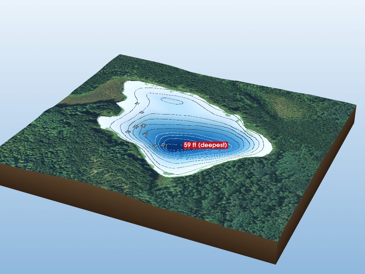 Depth map of Ericson Lake 15