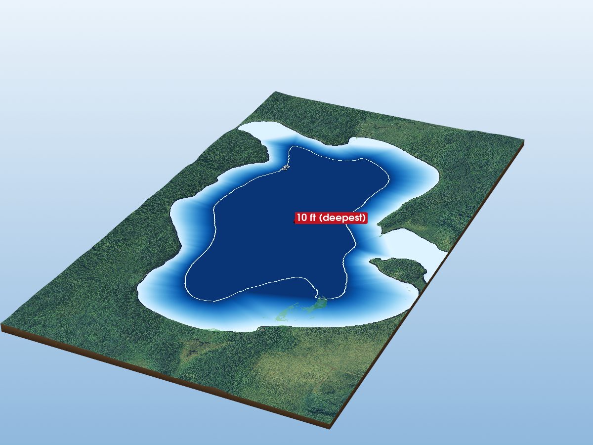 Depth map of Esmee Lake