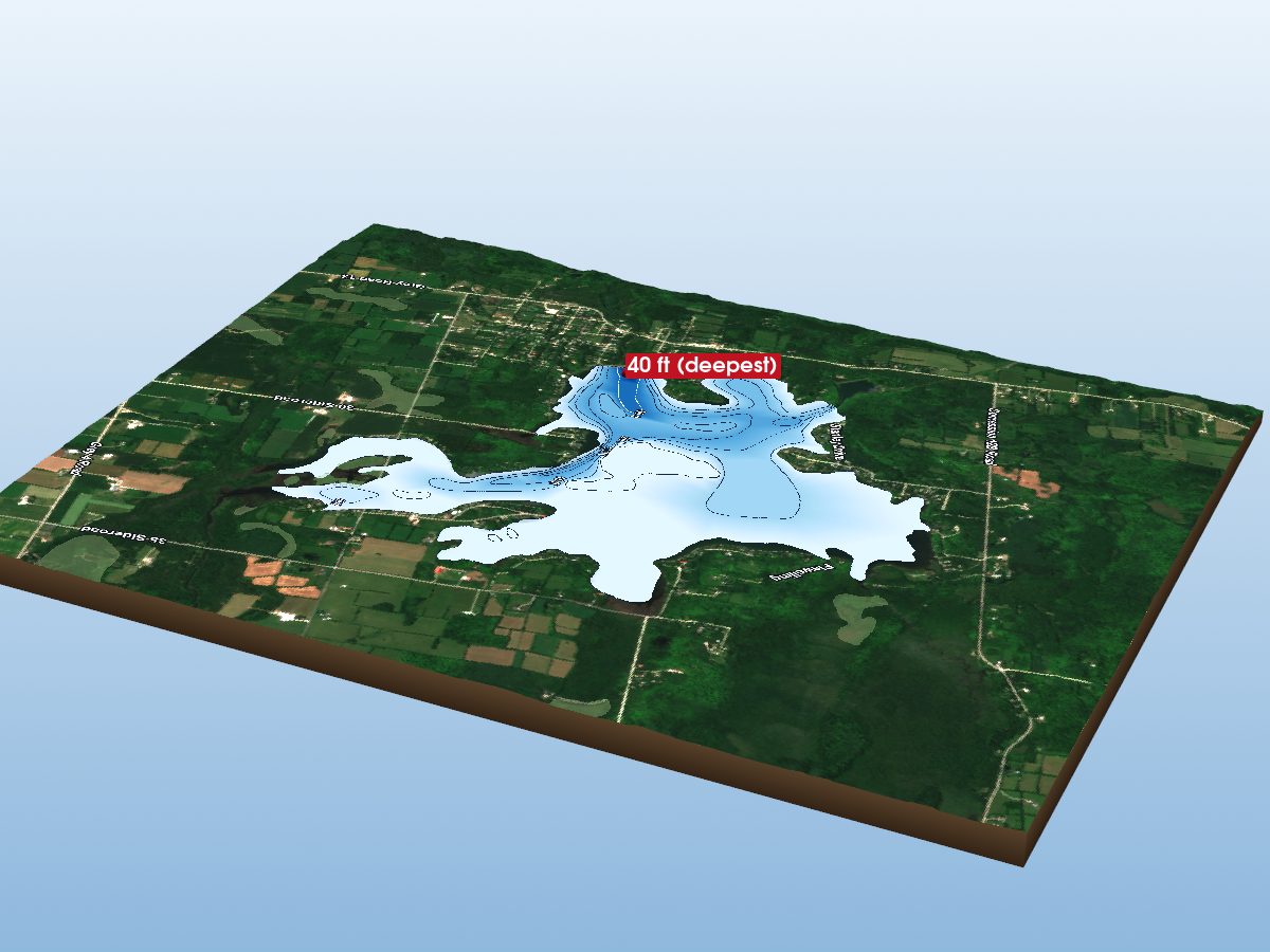 Depth map of Eugenia Lake