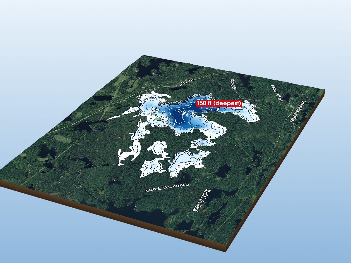 Depth map of Eva Lake
