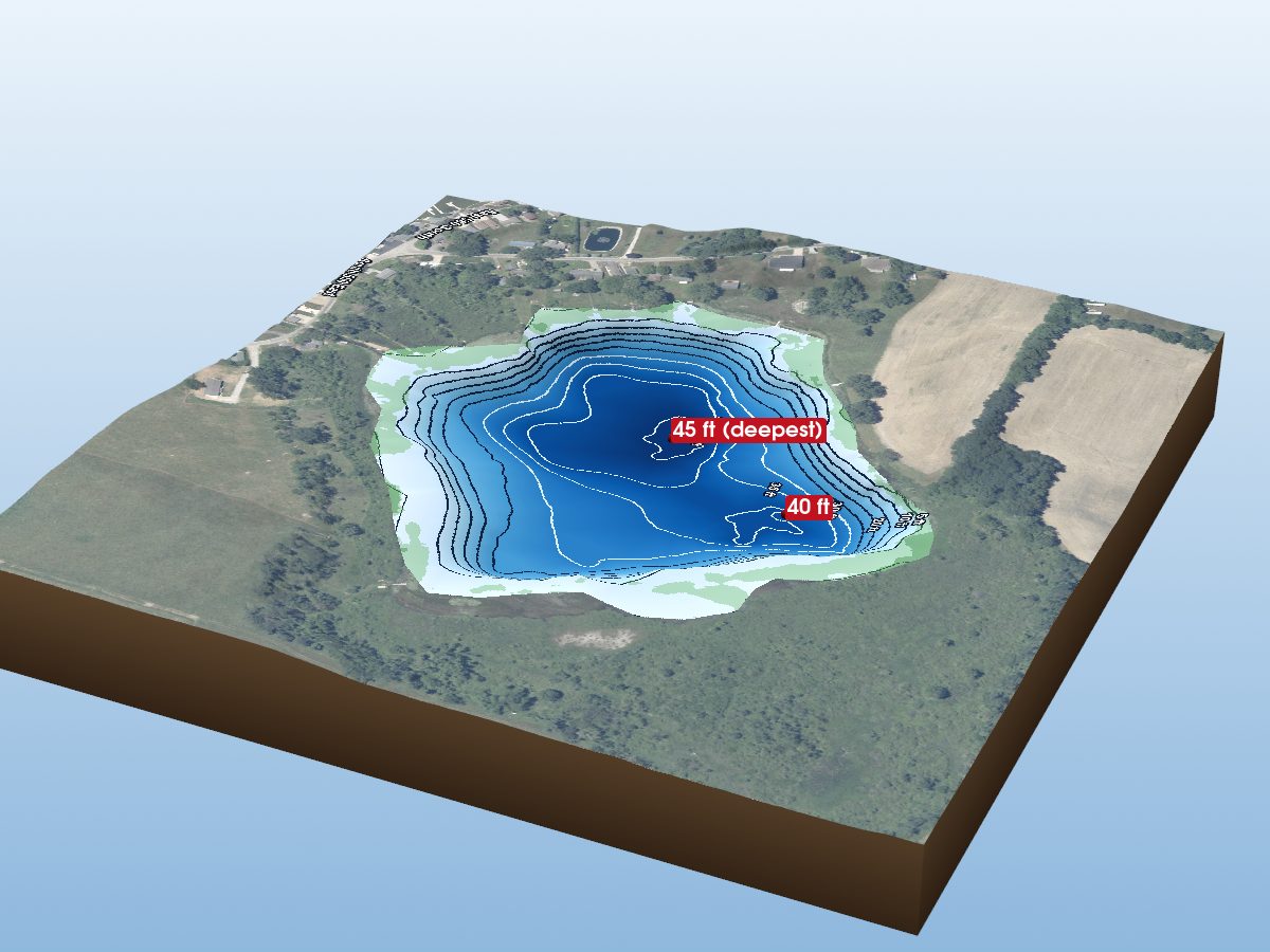 Depth map of Eve Lake