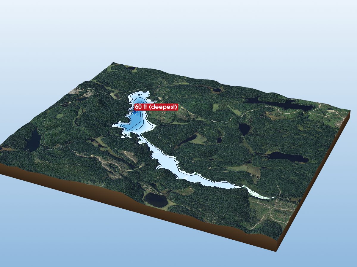 Depth map of Everett Lake