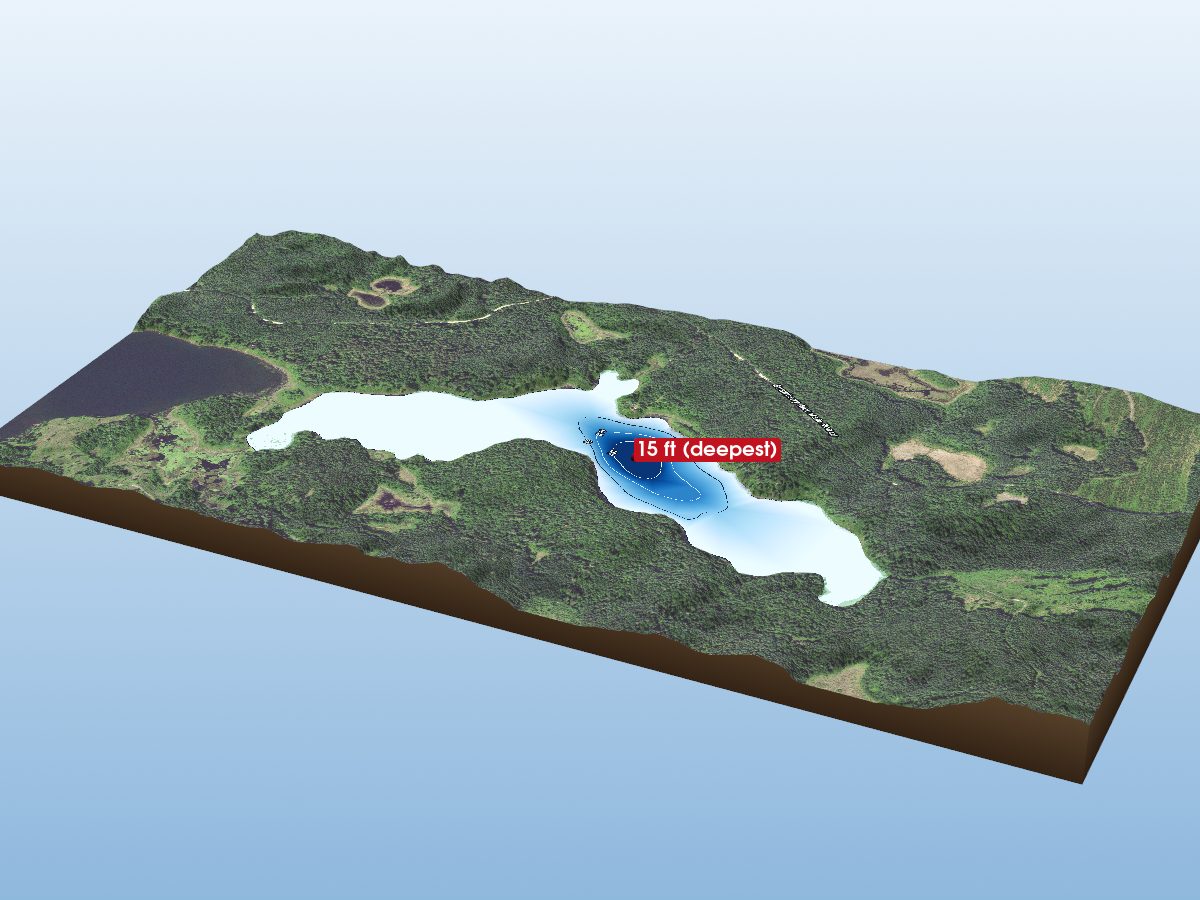 Depth map of Evey Lake