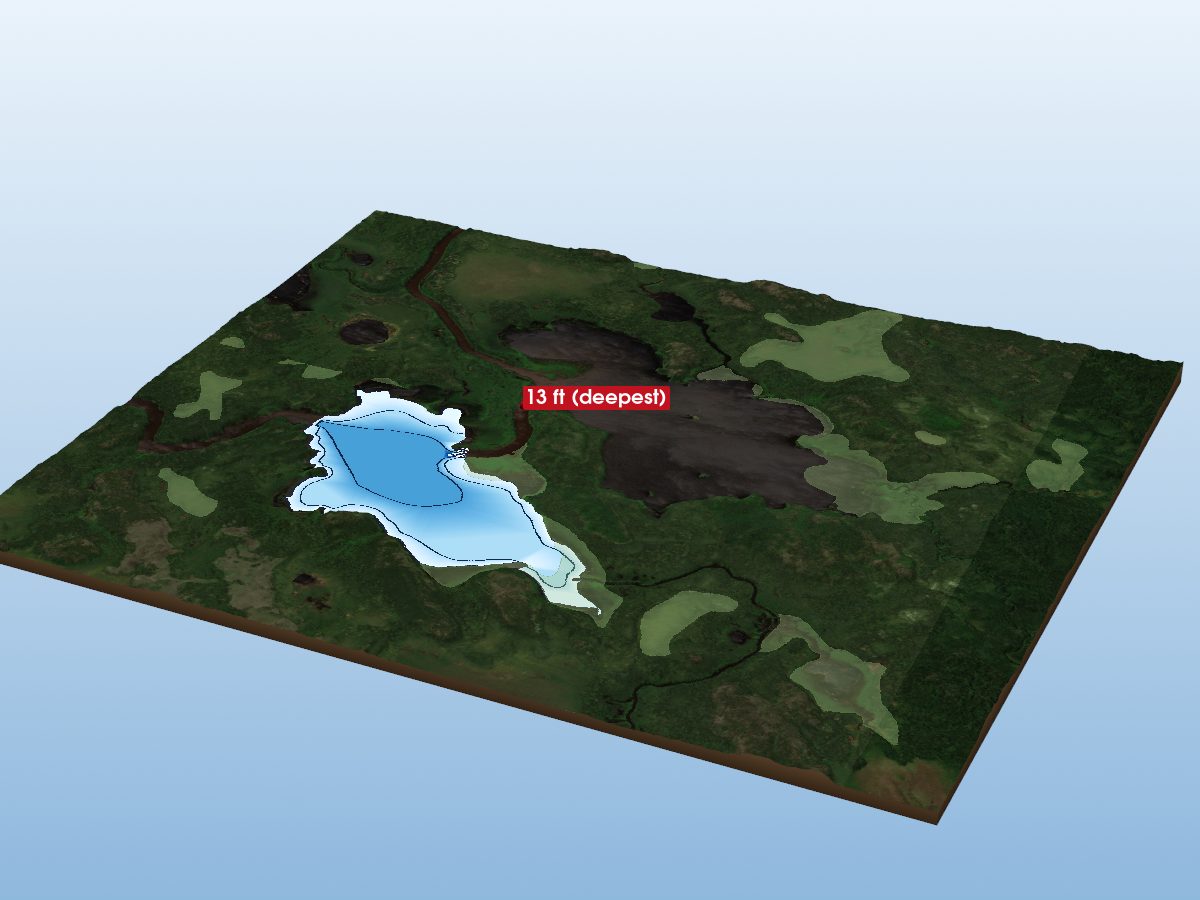 Depth map of Eyes Lake