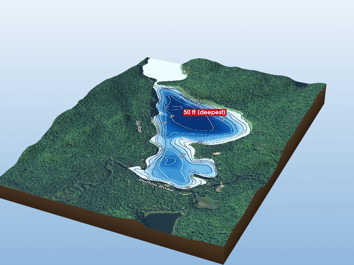 Depth map of Eyre Lake