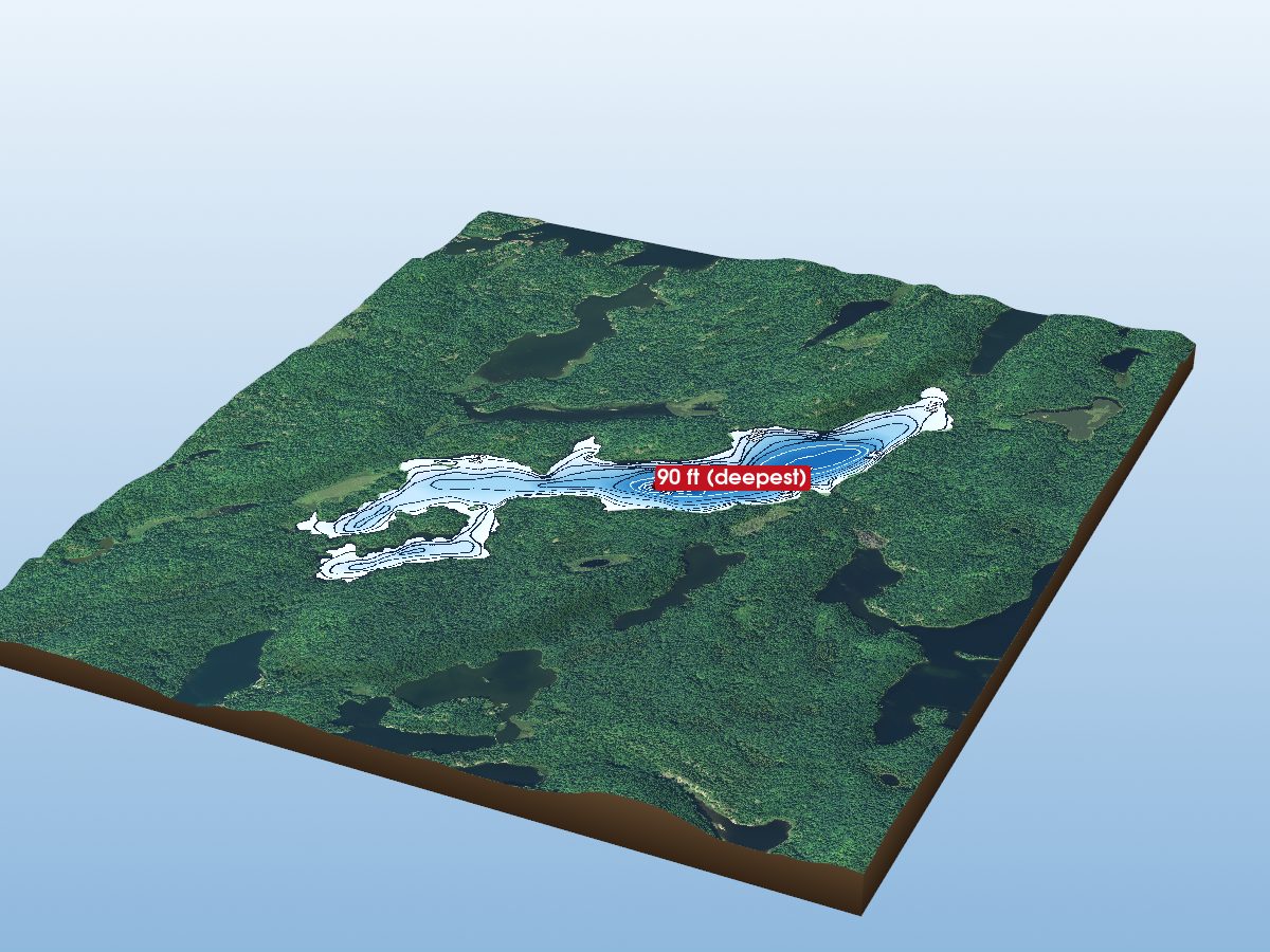 Depth map of Ezma Lake