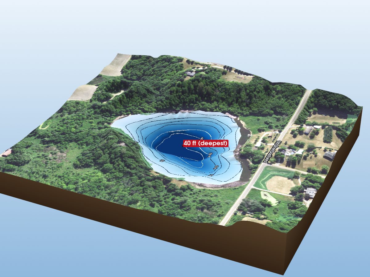 Depth map of Fadden Lake