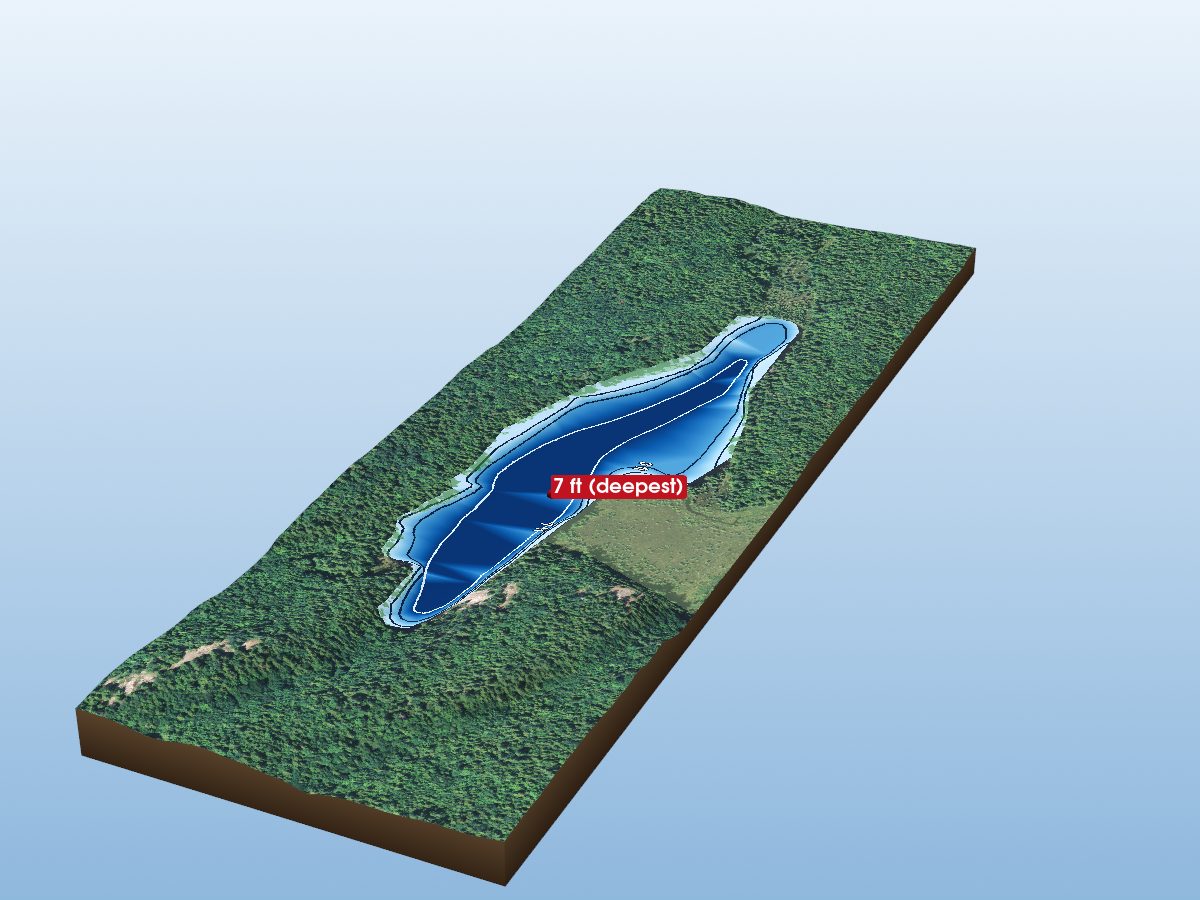 Depth map of Fagan Lake