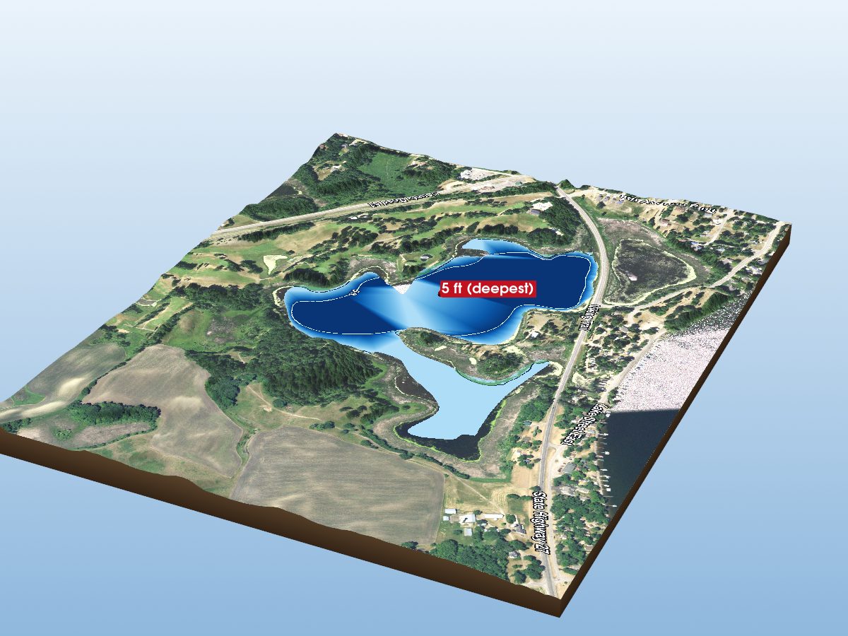 Depth map of Faille Lake