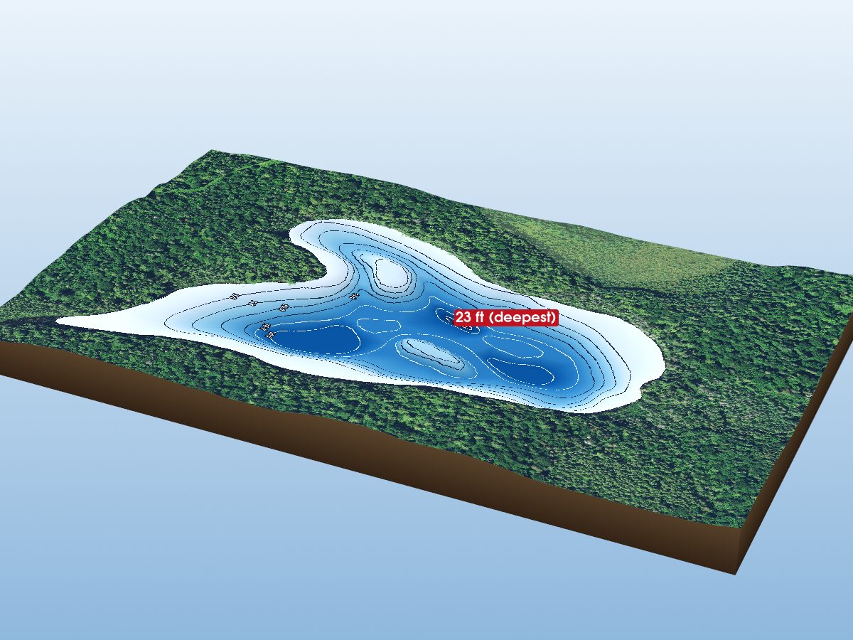 Depth map of Falcon Lake